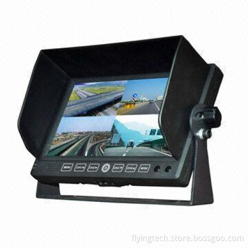 7inch Monitor with 4Ch Video DVR Recorder for Bus Heavy Duty Truck, Vehicle Surveillance